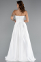 Платья На Выпускной Атласный Длинный Белый ABU5105