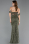 Вечерние Платья Длинный Из бисера Хаки ABU5833
