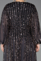 Платья Больших Размеров Длинный Чешуйчатый Антрацитовый ABU5857