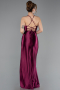 Длинное Выпускное Платье Сливовый ABU3247
