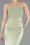 Платья на Выпускной Длинный Атласный Фисташковый ABU6061