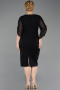 Платье для приглашения большого размера Миди Черный ABK2659