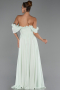 Платья на Выпускной Длинный Сифон Мятный ABU6325