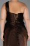 Abendkleid in Übergröße Lang Chiffon Braun ABU6631
