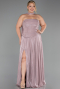 вечернее платье большого размера Длинный Сифон Светло-лавандовый ABU5958