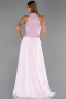 Вечерние Платья Длинный Сифон Пудровый ABU6550