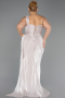 Abendkleid in Übergröße Lang Chiffon Nerzbraun ABU6631