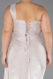Abendkleid in Übergröße Lang Chiffon Nerzbraun ABU6631