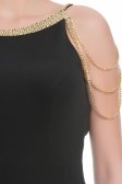 Uzun Siyah Abiye Elbise A60404