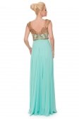 Uzun Mint Abiye Elbise ALY6233