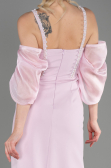 Длинное Пригласительное Платье Пудровый ABU2911