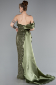Вечерняя Одежда Русалка Длинный Из бисера Хаки ABU4986