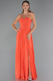 Платья на Выпускной Длинный Сифон Оранжевый ABU5223