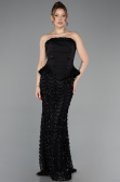 Вечерние Платья Длинный Чешуйчатый Черный ABU5919