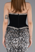 Высокая мода Длинный Чешуйчатый Черный ABU5953