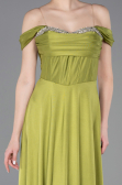 Платья на Выпускной Длинный Фисташковый ABU5938