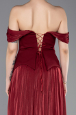 Вечерние Платья Длинный Сифон Бордовый ABU6203