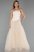 Вечерние Платья Длинный Бежевый ABU6412