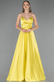 Платья на Выпускной Длинный Атласный Фисташковый ABU6573