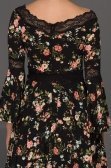 Pembe Çiçekli Mezuniyet Elbisesi SS20870