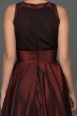 Bordo Tafta Kumaş Prenses Abiye W6017
