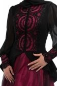 Fuşya tesettür abiye S9004