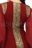 Bordo Tesettür Abiye Elbise S3544