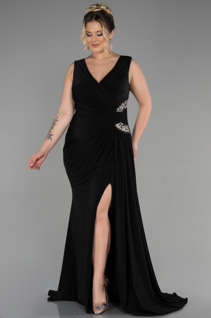 Макси Вечернее Плюс Черный ABU3438