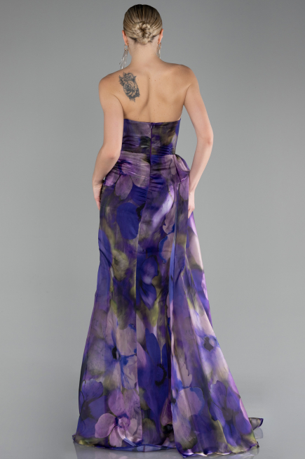 Вечерние Платья Длинный Пурпурный ABU4169