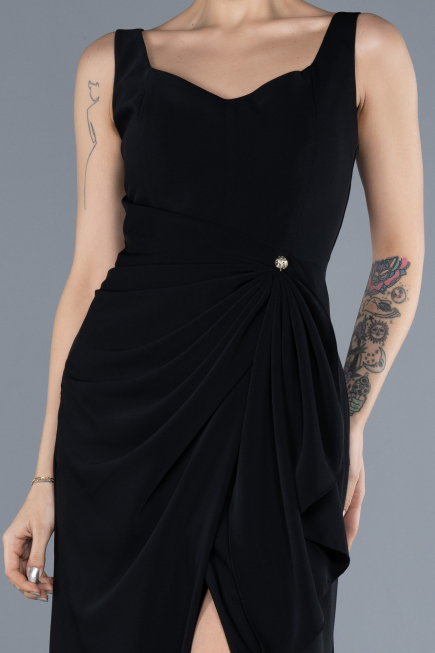 Вечерние Платья Длинный Черный ABU4621