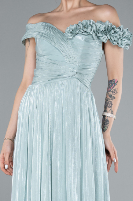 Вечерние Платья Длинный Сифон Мятный ABU4807