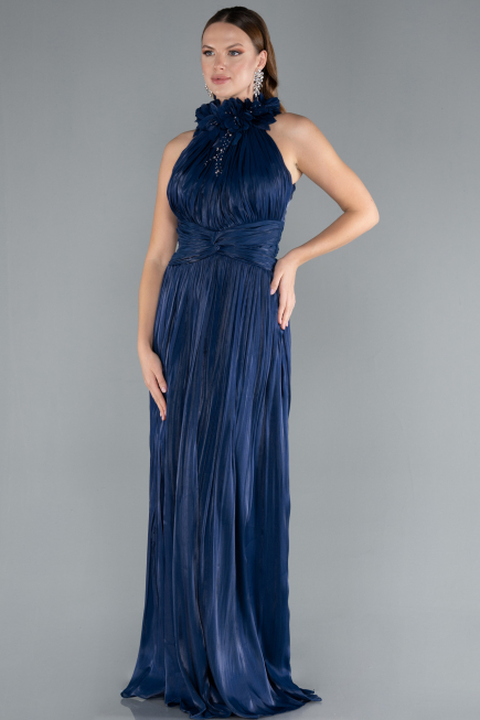 Вечерние Платья Длинный Сифон Темно-синий ABU4811