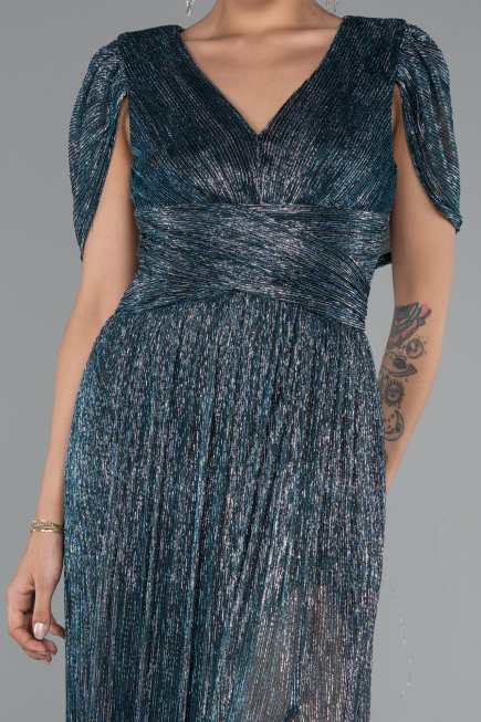 Вечерние Платья Длинный Темно-зеленый ABU5098