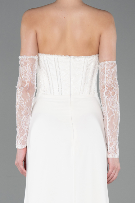 Обручальные Платья Длинный Сифон Белый ABU5791