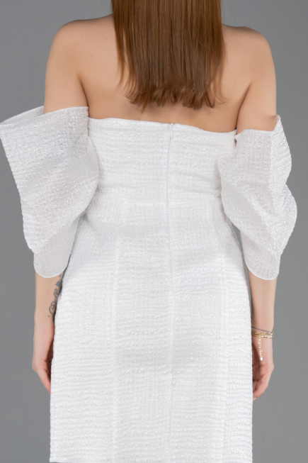 Коктейльные Платья Короткий Белый ABK2563
