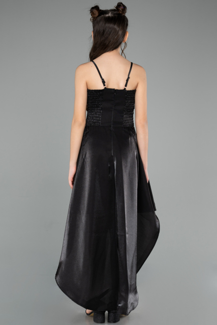 Вечерние Платья для Детей Длинный Черный ABO132
