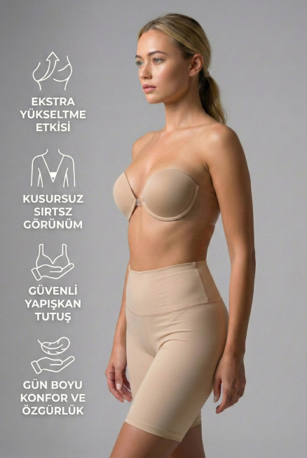 Görünmez & Dekolte Sütyen Телесный EM721