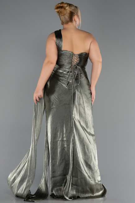 Abendgarderobe in Großen Größen Lang Chiffon Khaki ABU6631